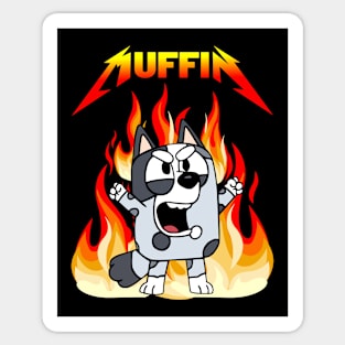 Muffin Bluey Metal Sticker